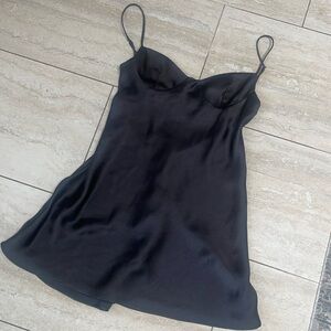 Zara black slip dress